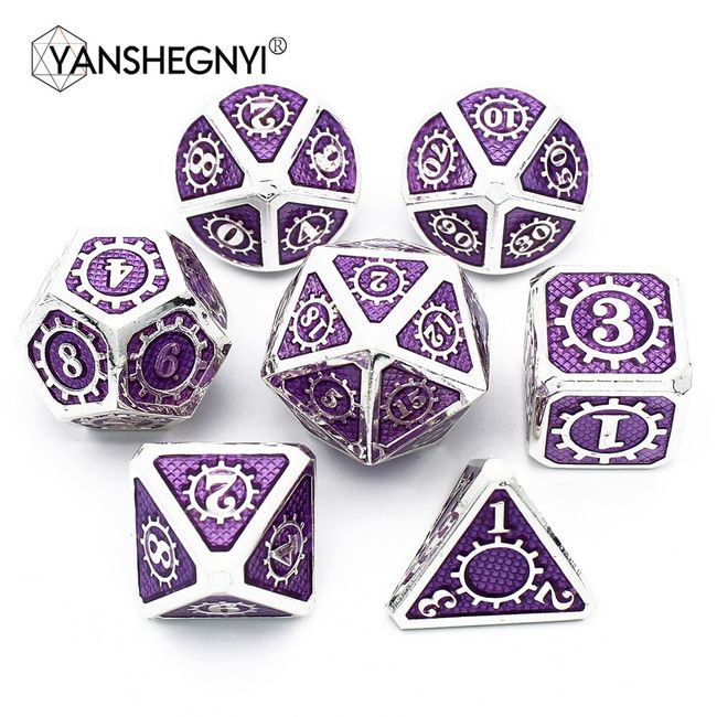 YANSHEGNYI-Metal Dice Dice Set, Dragon, RPG, D & D Board Games