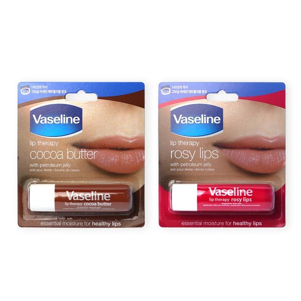 Vaseline Lip Therapy Stick (Cocoa Butter) + Vaseline Lip Therapy Stick (Rosy Lips)