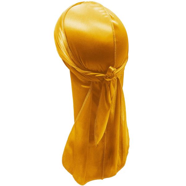 Hairizone seidige Durag Head Wrap Doo Lumpen für Männer Wellen (Gold)