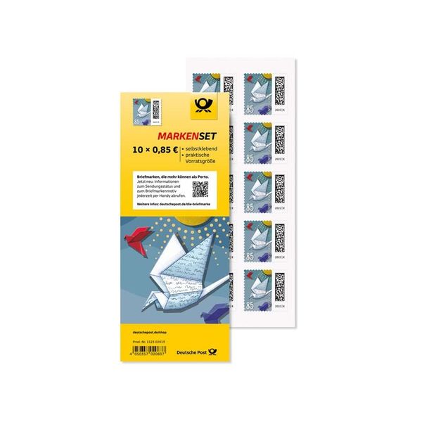 Deutsche Post Brand Set of 10 Wallet Pigeon Stamp