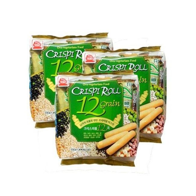 Ovo-Vegetarian 12 Grain Crispi Non-Fried Rolls (18 rolls) 3 Pack