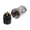 10101510141 Circular Cable Connector 4 Pin Female Silver Locking Ring