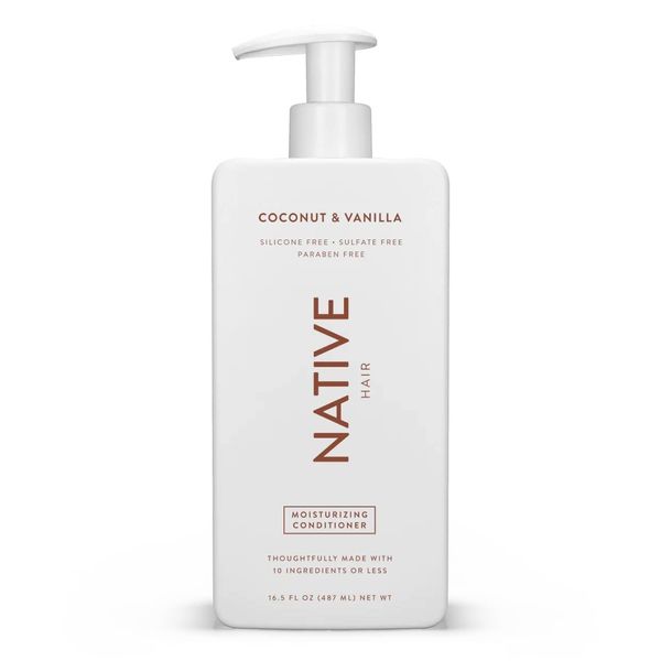 Native Coconut & Vanilla Moisturizing Vegan Conditioner, Clean, Sulfate, Paraben and Silicone Free - 16.5 fl oz