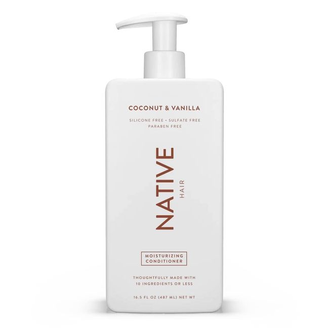 Native Coconut & Vanilla Moisturizing Vegan Conditioner, Clean, Sulfate, Paraben and Silicone Free - 16.5 fl oz