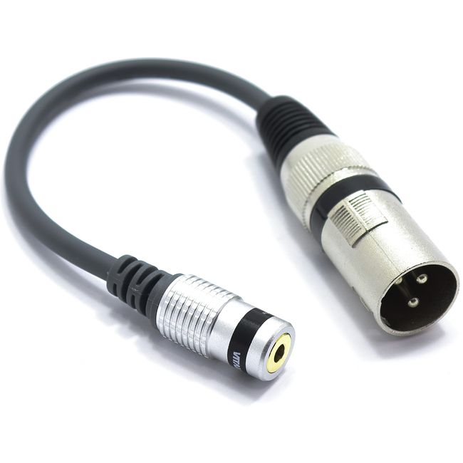 VITALCO XLR Stecker auf 3.5mm Stereo Klinke Buchse Adapter Mikrofon 3 Polig auf 3.5 TRS Mini AUX Klinkenstecker Audio Kabel