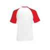Baseball T-Shirt, Colour: White/Red, Size: S, multicoloured