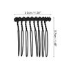 VOCOSTE Non Slip Hair Side Comb Accessories Metal Black Hair Side Comb Retaining Hair Clips 3.3cm 12pcs