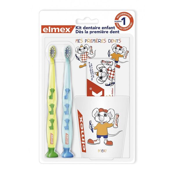 Elmex Dental Kit Children - Blue & Yellow