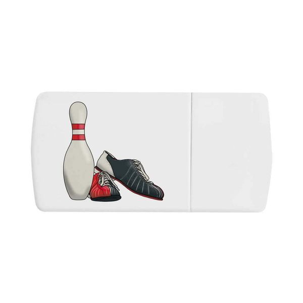 'Bowling Pin and Shoes' Pill Box with Tablet Splitter (PI00021100)