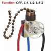 sourcing map Pull Chain Switch 3 Way 3-Wire Replacement ZE-110 for Ceiling Fan Lamp Light Clear Bronze