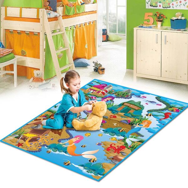 Eduk8 Under The Sea Activity Play Mat - Underwater World Learning Homeschool Floor Game | Home School Fun Learn Children's Playing (100x120)