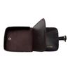 Lorenz Men's Leather Square Tray Coin Purse with Section for Notes - Dark Brown