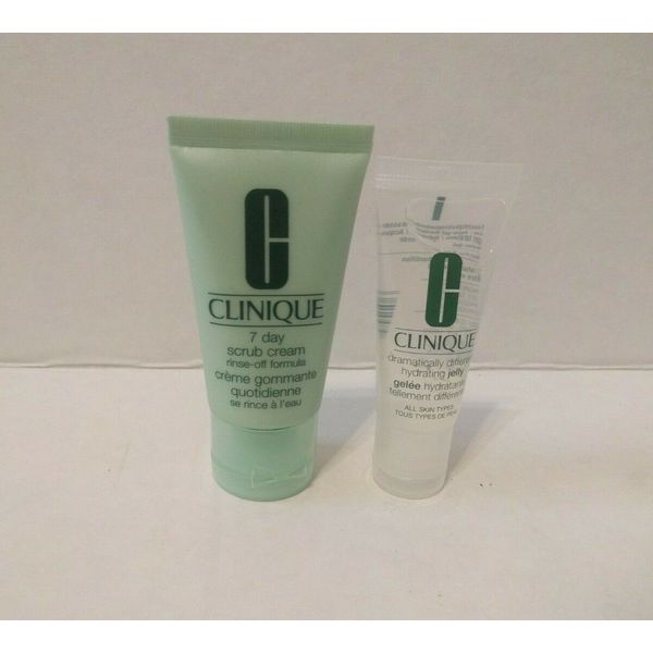 Clinique New Set of 2 Travel 7 Day Scrub Cream Hydrating Jelly