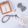 Trimits Make Your Own Macramé Decoration Kit, Silver Grey Keyring