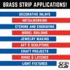 K&S Precision Metals 8231 Brass Strip, .5" Wide x 12" Long