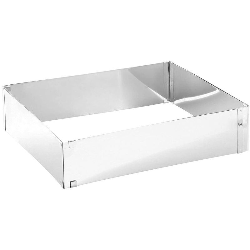 Rosenstein & Söhne Rectangular baking frame, stainless steel baking ...