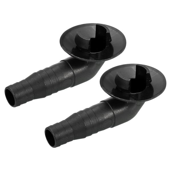 sourcing map Air Conditioner Drain Hose Connector 19mm Tube Elbow Fitting Replacement Part Accessories for Mini-Split Window AC, Black Pack of 2