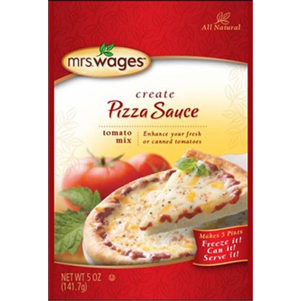 KENT PRECISION FOODS Mrs. Wages Pizza Sauce Tomato Canning Mix, 5 Ounce Package (Value case of 12 Packages)