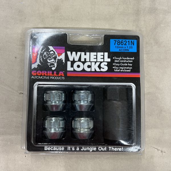 Gorilla 78621N Acorn Open End Chrome Wheel Locks (12mm X 1.25 Thread Size)