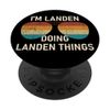 I'm Landen Doing Landen Things Retro Sunglass Personalized PopSockets Swappable PopGrip