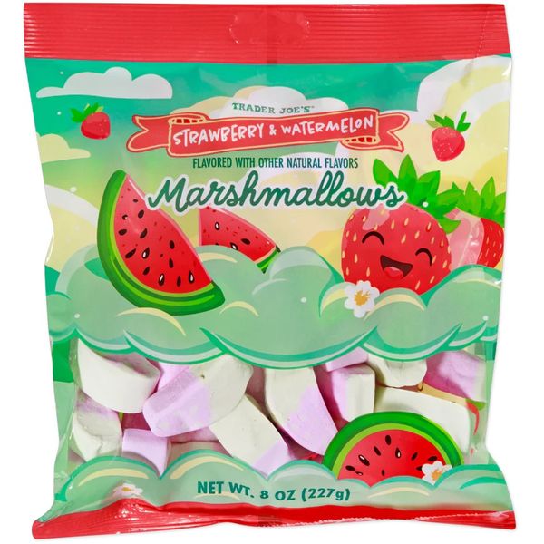 Trader Joe's 8 oz. STRAWBERRY & WATERMELON Marshmallows ** BB 4/2026 **