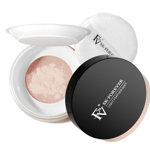 FV Baking Powder, Lightweight Loose Smooth Nature Setting Powder Highlighter Poreless Longwearing Matte Waterproof Oil Absorb Makeup Powder for Setting with No Flashback 0.35oz(10g)