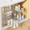 2Pack 2-Tier Bathroom Storage Organizer Clear Under Sink Organizers Kitchen