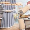 Pretty Jolly 2 Pack Wooden Magnetic Curtain Tiebacks Boho Home Decoration Drape Tie Backs Natural Cotton Handmade Rope Curtain Holdbacks for Thin or Thick Home & Office Window Drapery (Beige)