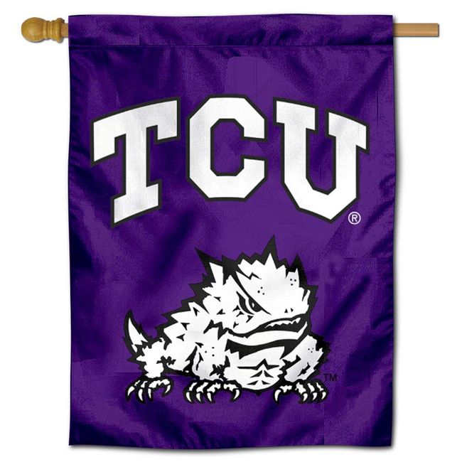 Texas Christian Horned Frogs Double Sided House Flag