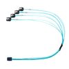miniSAS HD to SATA Fanout Cable with Latch (50cm)