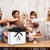 11” Initial Gift Bag with Handle, Personalised Birthday Gift Bag for Presents, A