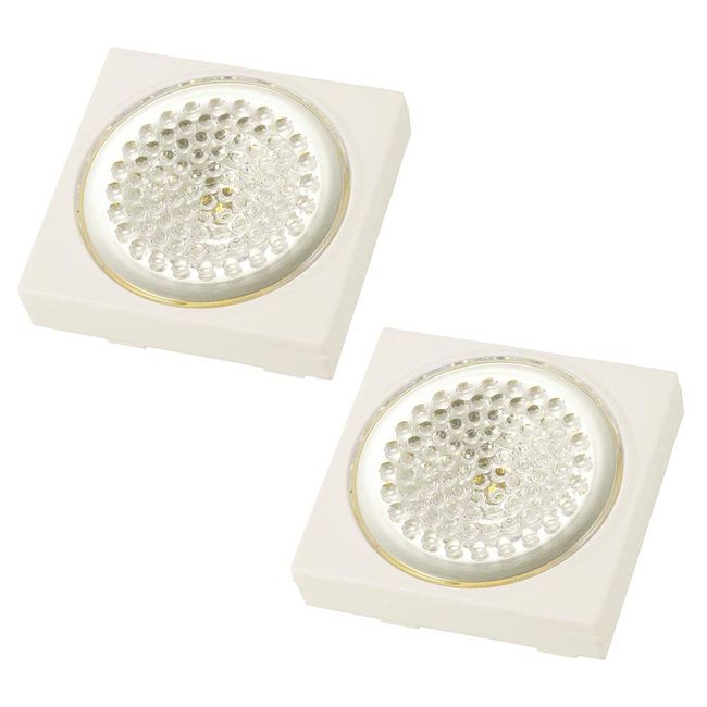 Ohm Electric NIT-BD2D-2P 08-0710 OHM LED Push Light, 2 Pieces, Foot Light, Night Light, Closet Light, Cabinet Light