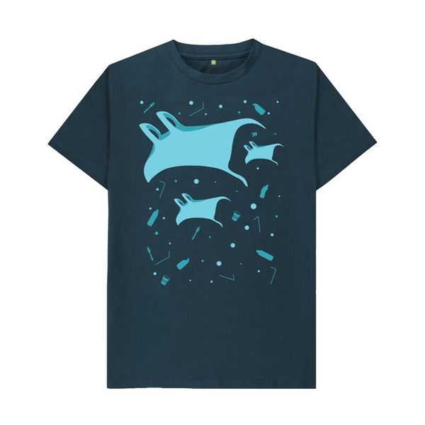 Ray Plastic Bag Men's Tee (X-Small, Denim Blue)