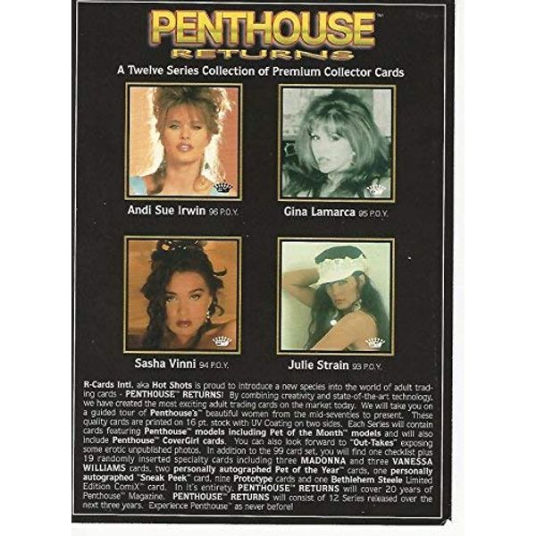 1996 Penthouse Return Collection Premium Advertisement Card 5 x 7