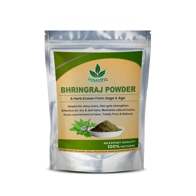 Havintha Bhringraj Powder For Hair Growth Split Ends Nourishment Dandruff Moisturising - 227 grams