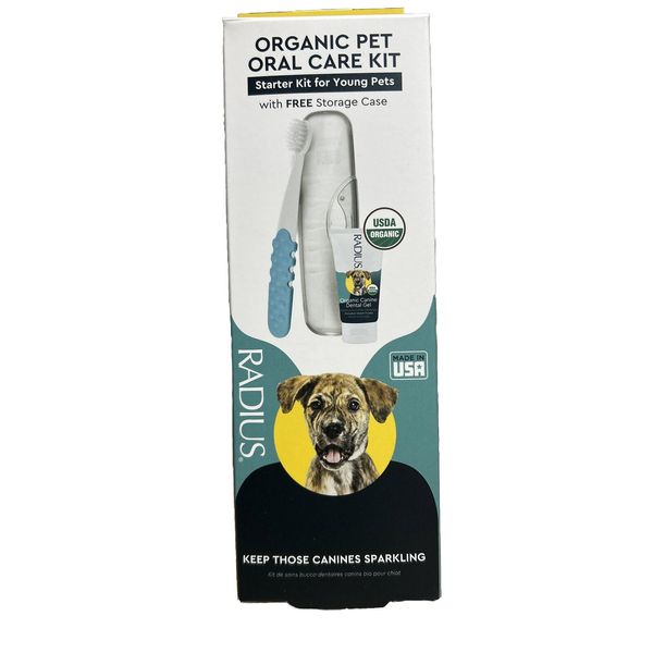 Radius Organic Canine Oral Dental Care Kit For  Young Pets Cinnamon Sweet Potato