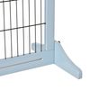 72" Extra Wide Freestanding Pets Gate, No-Mount Adjustable Barrier, Blue-grey