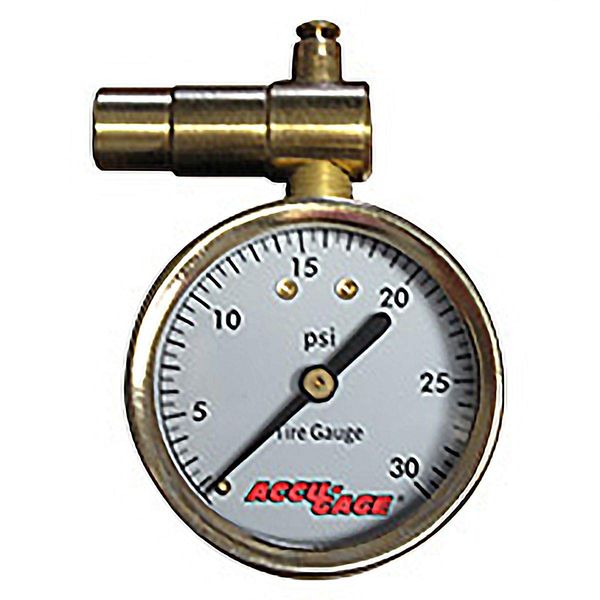 Meiser Presta-Valve Dial Gauge with Pressure Relief: 30psi