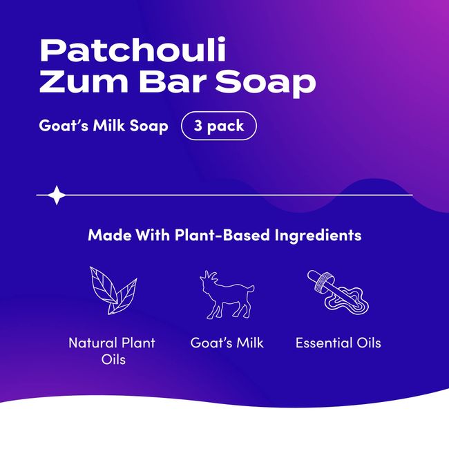 Zum Bar Goat's Milk Soap, Lavender/Lemon & Patchouli - 3 oz bar