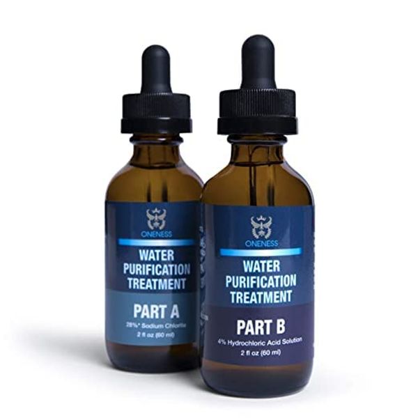 Oneness Labs Water Purification Kit Classic 1:1 Set 120ml Sodium Solution 22.4% (28%*) : HCl 4%