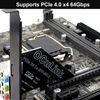 PCIe 4.0 x4 64Gbps Compatible with OCuLink SFF-8612 SFF-8611 External GPU eGPU Riser Card for Mini PC