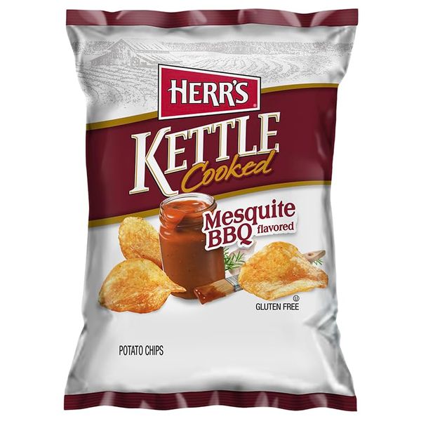 Herr's Mesquite Barbecue Kettle Chips, 7.5 Ounce (Pack of 12 bags)