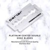 Parker Safety Razor, 24C Three Piece Open Comb Double Edge Razor with Heavyweight Chrome Plated Brass Handle- 5 Premium Parker Safety Razor Blades Included