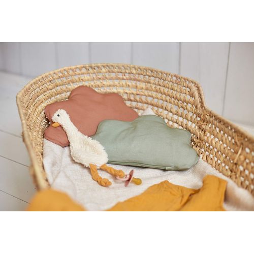 LÄSSIG Comforter Baby Cuddly Toy / Knitted Baby Comforter GOTS Tiny Farmer Goose Beige