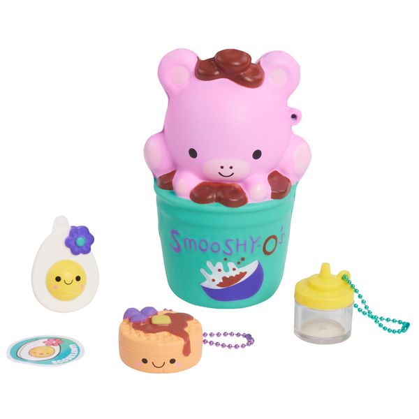 Smooshy Mushy Bento Box Series 1 Harper Hippo with Accessories, Collectible Squishy Fidget Toys, Kids Toys for Ages 3 Up by Just Play