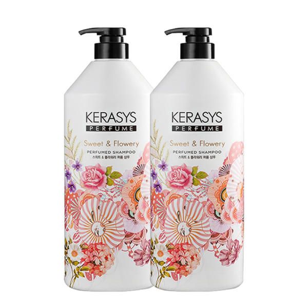 Kerasys Perfume Sweet &amp; Flowery Shampoo 1L x 2