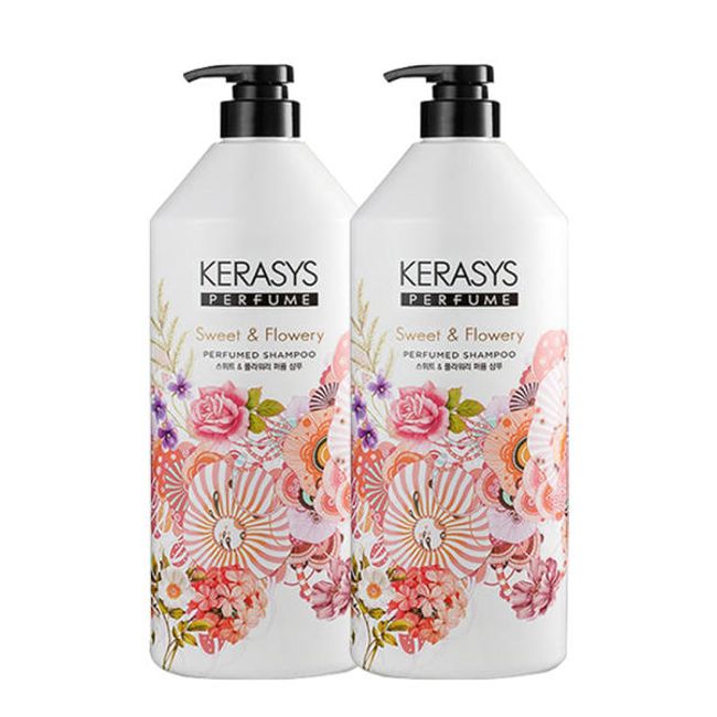 Kerasys Perfume Sweet &amp; Flowery Shampoo 1L x 2