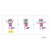 tak bento box pink superhero lunchbox leg