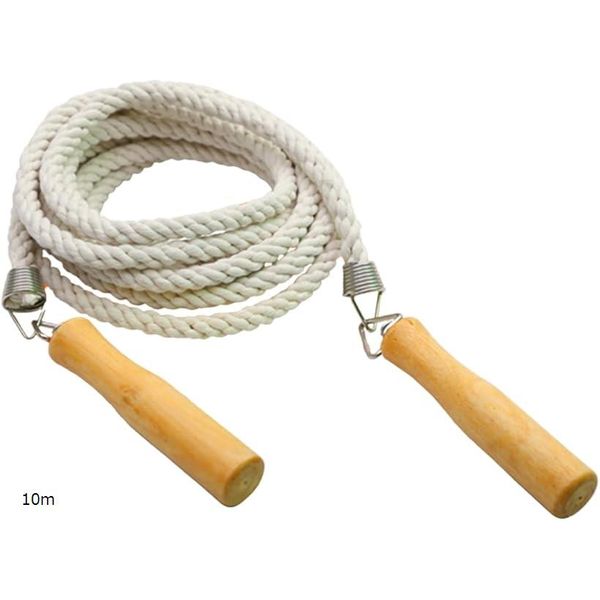 Long skipping rope, large skipping rope, rope for adults and children, large skipping rope, competition, practice (white)