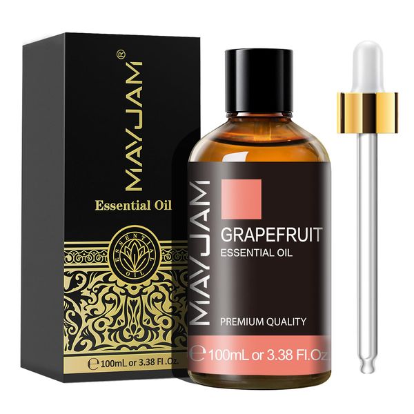 MAYJAM Grapefruit Essential Oils 100ML, Grapefruit Oil for Diffuser, Humidifier, DIY, Home, Office